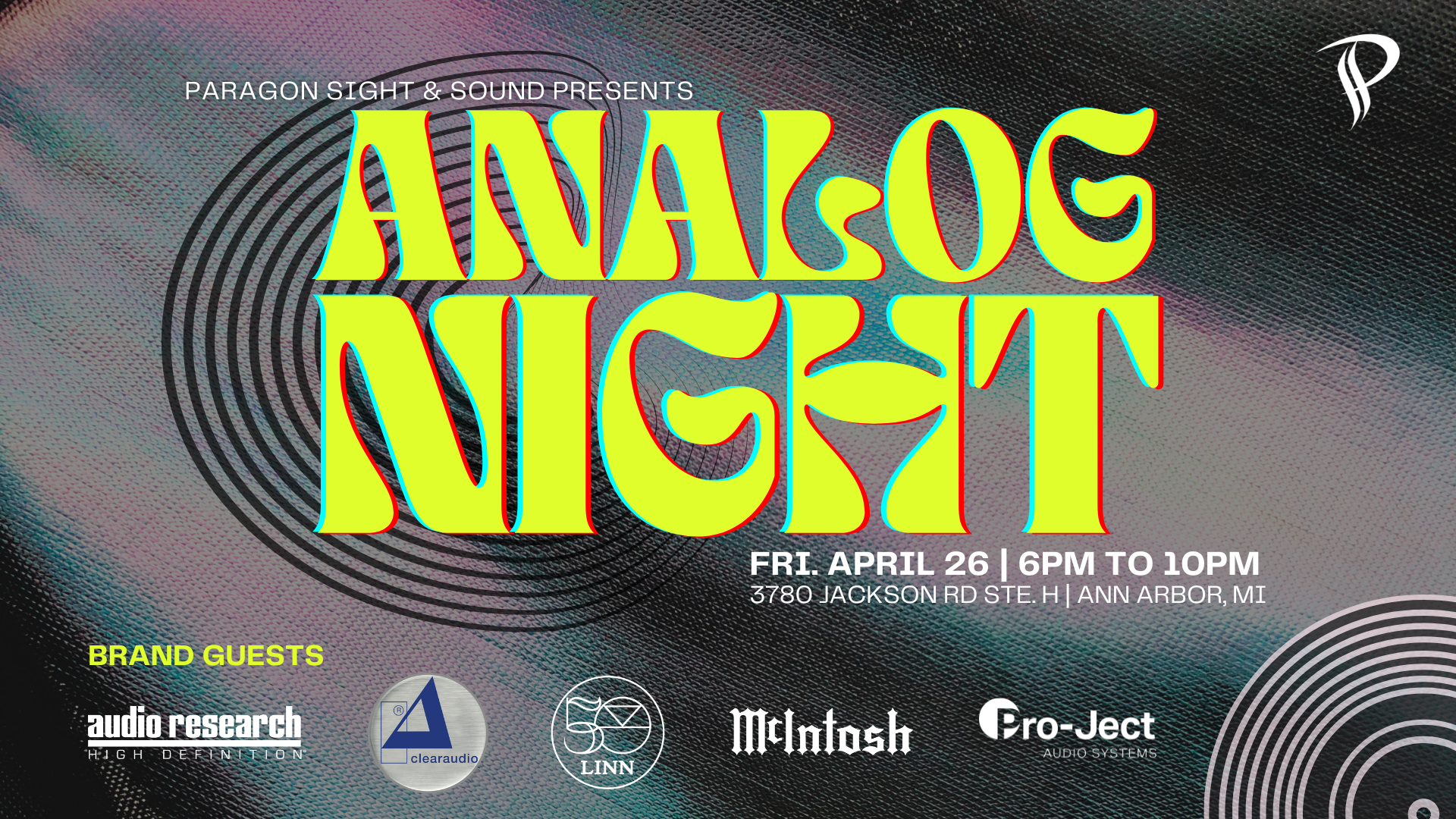 You're Invited: Analog Night at Paragon [April 26, 2024]