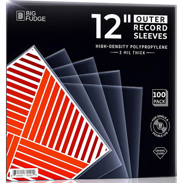 BIG FUDGE Buitenste Platenhoezen - 30 cm x 50st - Doorzichtige LP Vinyl BIG FUDGE Buitenste Platenhoezen - 30 cm x 50st - Doorzichtige LP Vinyl