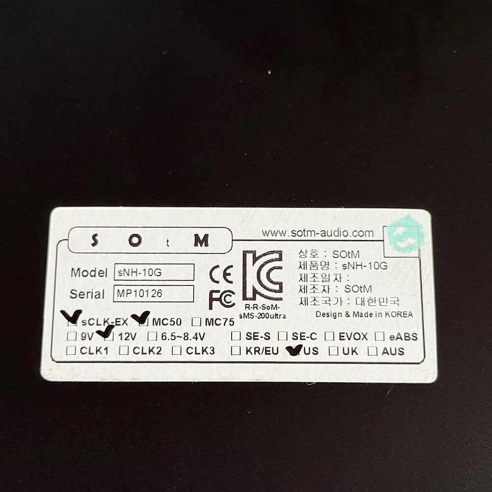 SOtM sNH10-G ethernet switch, FARAD Super3 LPSU with FARAD Level 2 S, Pre-Owned