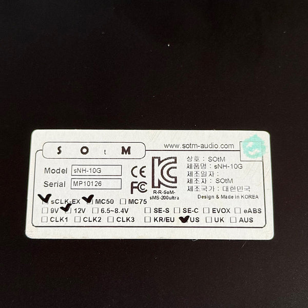 SOtM sNH10-G ethernet switch, FARAD Super3 LPSU with FARAD Level 2 S, Pre-Owned