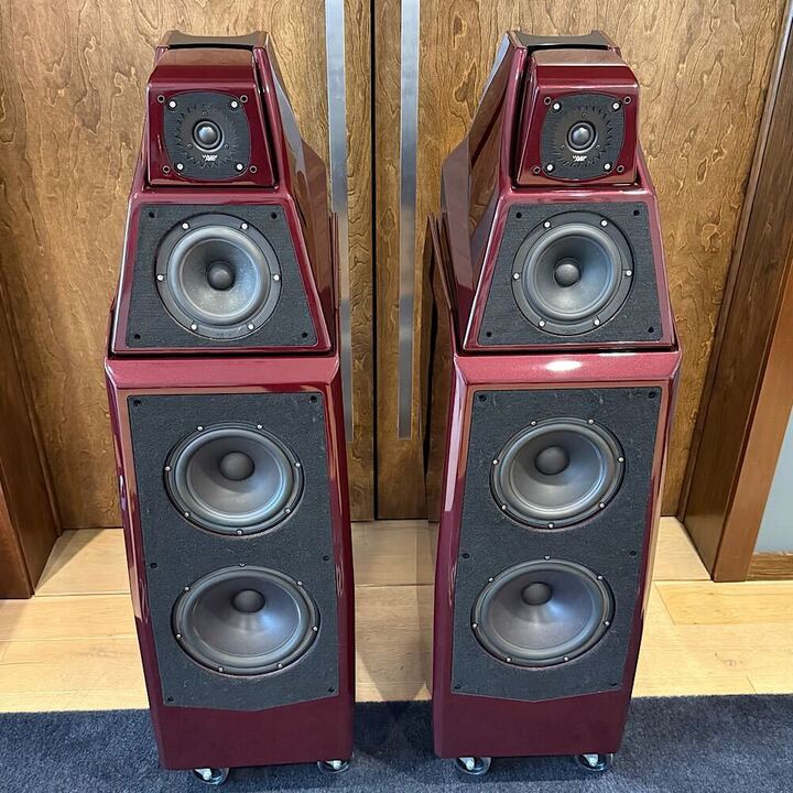 Wilson Audio Certified Authentic Pre-Owned Alexia 1 Floorstanding Speakers, Carmen Red