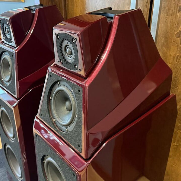 Wilson Audio Certified Authentic Pre-Owned Alexia 1 Floorstanding Speakers, Carmen Red
