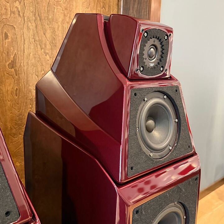 Wilson Audio Certified Authentic Pre-Owned Alexia 1 Floorstanding Speakers, Carmen Red