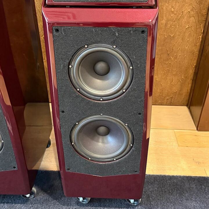 Wilson Audio Certified Authentic Pre-Owned Alexia 1 Floorstanding Speakers, Carmen Red