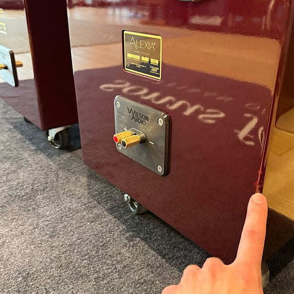 Wilson Audio Certified Authentic Pre-Owned Alexia 1 Floorstanding Speakers, Carmen Red