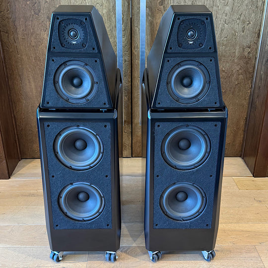 Wilson Audio Certified Authentic Field Recertified Sasha DAW Floorstanding Speakers with Acoustic Diodes, Satin Diamond Black, Pre-Owned