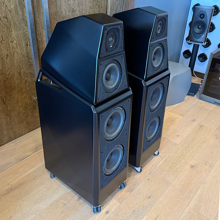 Wilson Audio Certified Authentic Field Recertified Sasha DAW Floorstanding Speakers with Acoustic Diodes, Satin Diamond Black, Pre-Owned