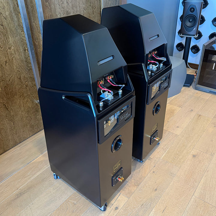 Wilson Audio Certified Authentic Field Recertified Sasha DAW Floorstanding Speakers with Acoustic Diodes, Satin Diamond Black, Pre-Owned