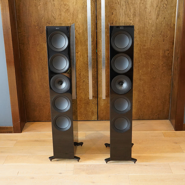 KEF R11 Floorstanding Speakers, Gloss Black, Pre-Owned