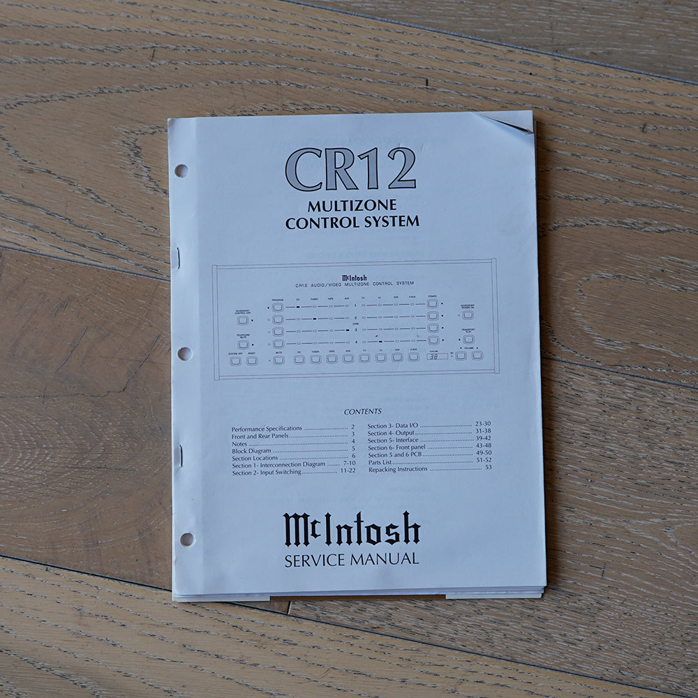 McIntosh CR12 AV Multizone Control System, Pre-Owned